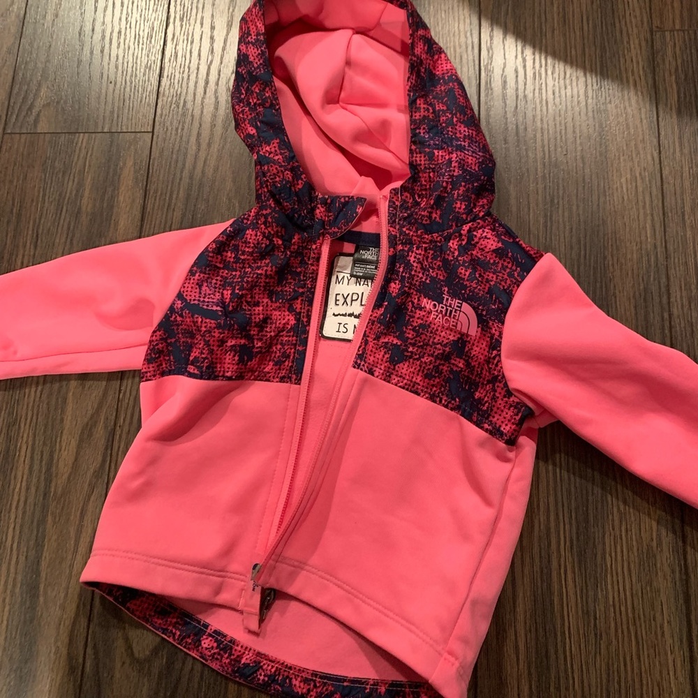North face baby hoodie pink
